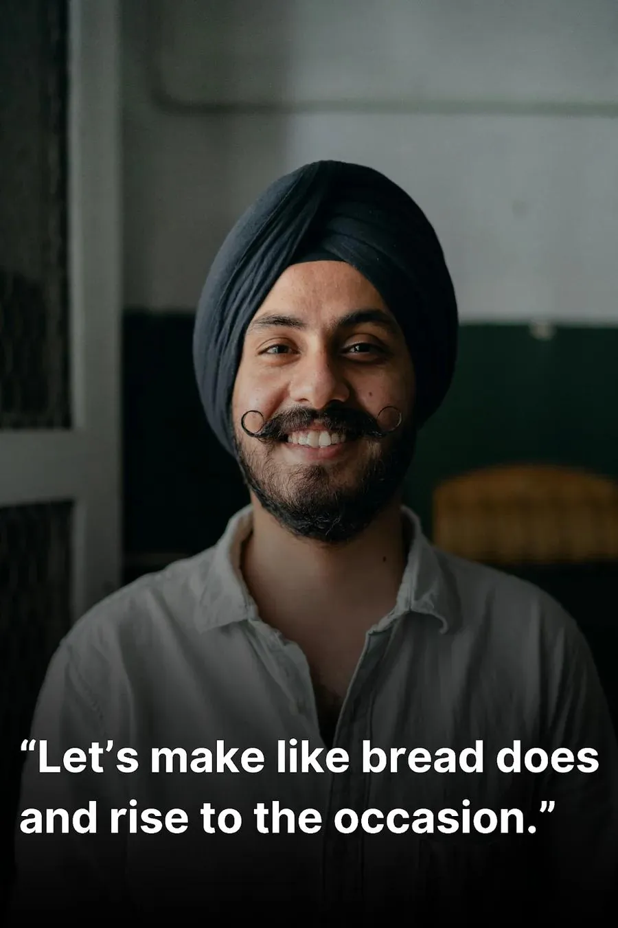 Man with turban smiling