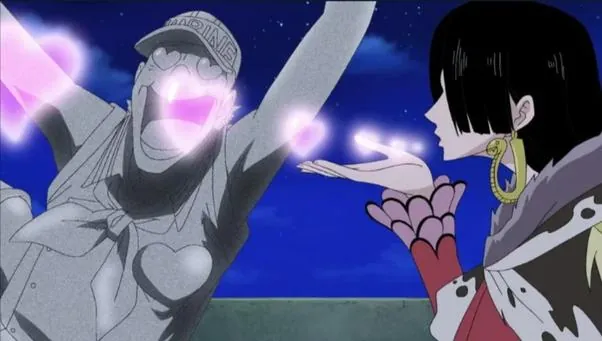 One piece pick up line that is effective like Boa's devil fruit