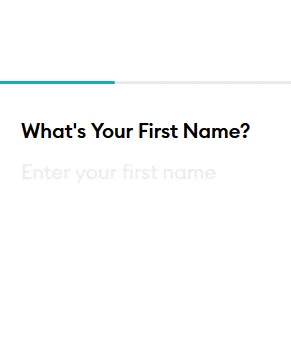 screenshot of the first step of raya's application process